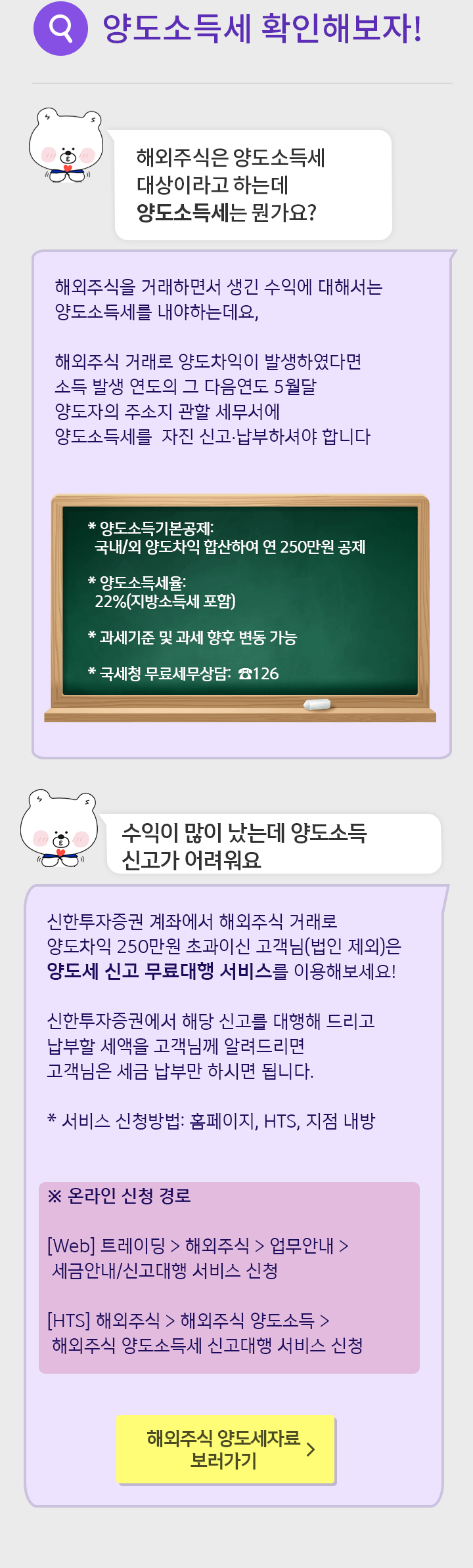 양도소득세 확인해보자!